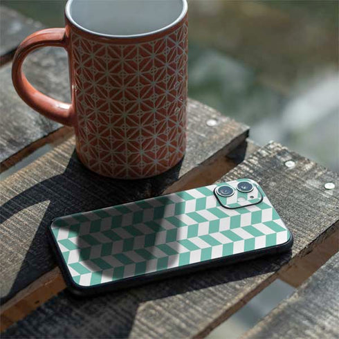 Blue White Chevron iPhone 11 Skin